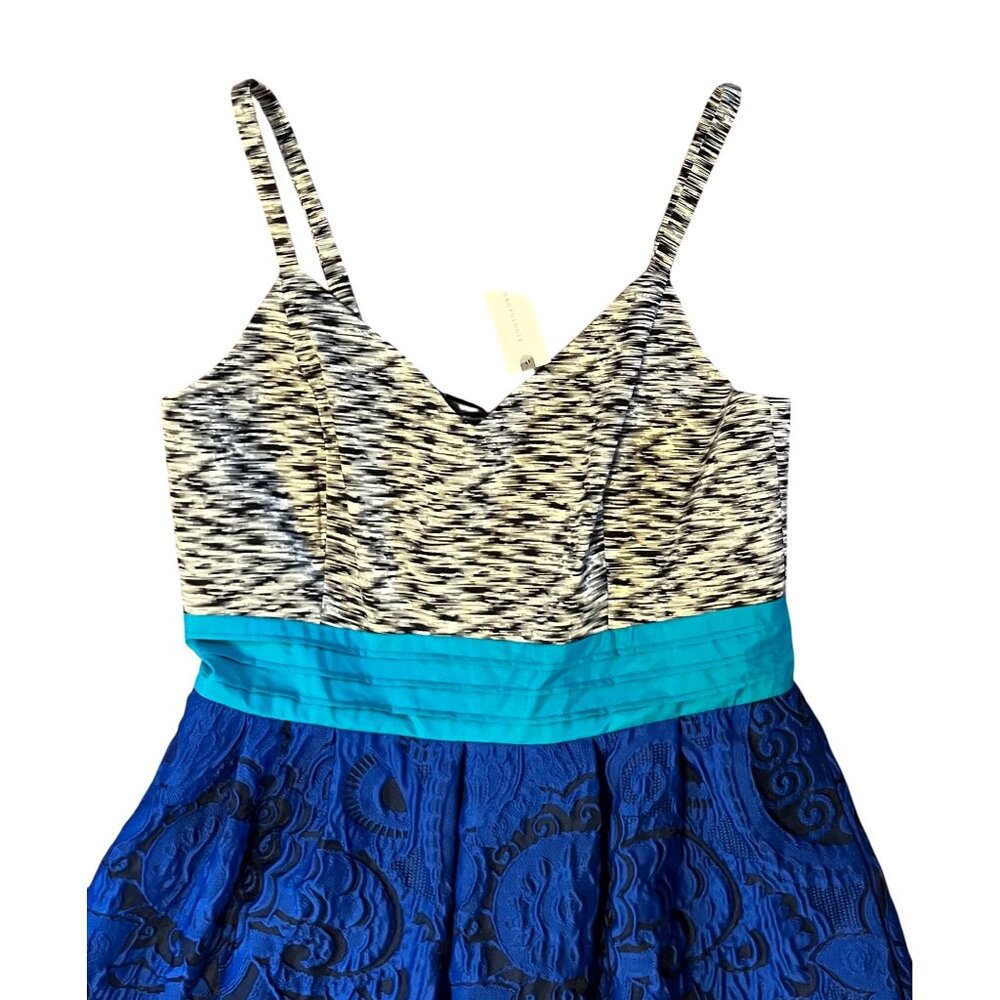 Anthropologie Blue Lace Midi Dress with Mint Sash - Picture 6 of 10